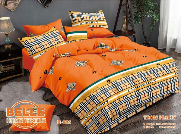 Lot De 2 Draps 2 Taies 3Places
