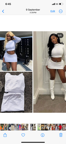 Skirt and top