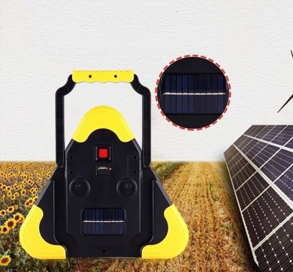 Triangle de signalisation+lampe rechargeable solaire+powerba