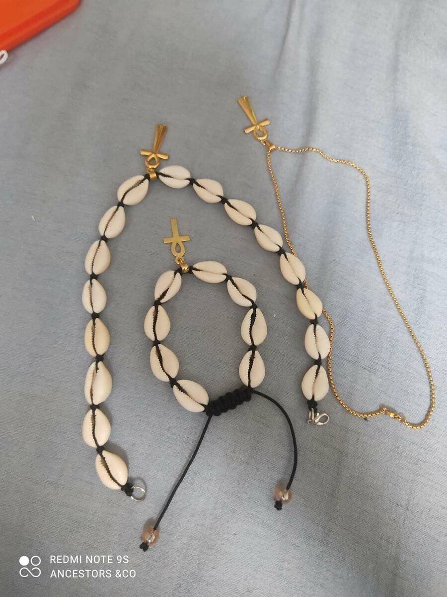 Cauris + Croix ankh