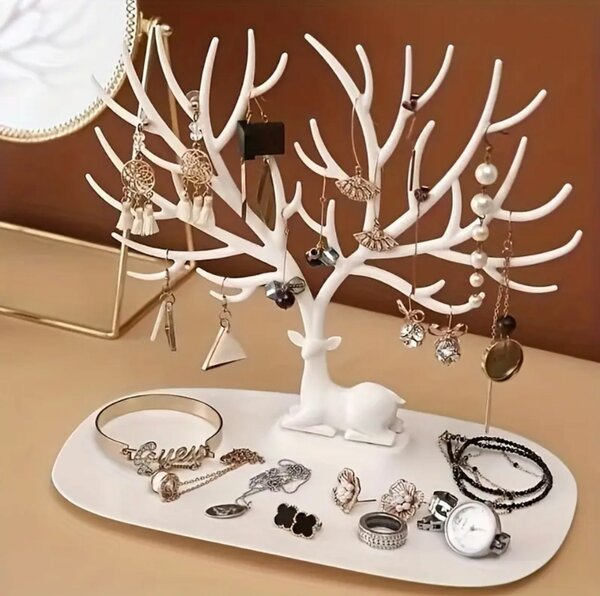 Support de présentation de bijoux en forme de bois de cerf,