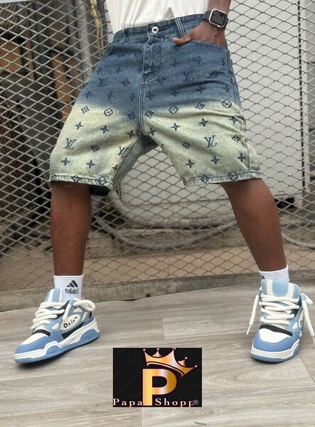 Short en jean dégradé stylé