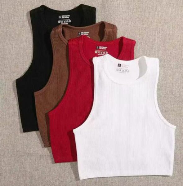 Débardeurs en coton coloré