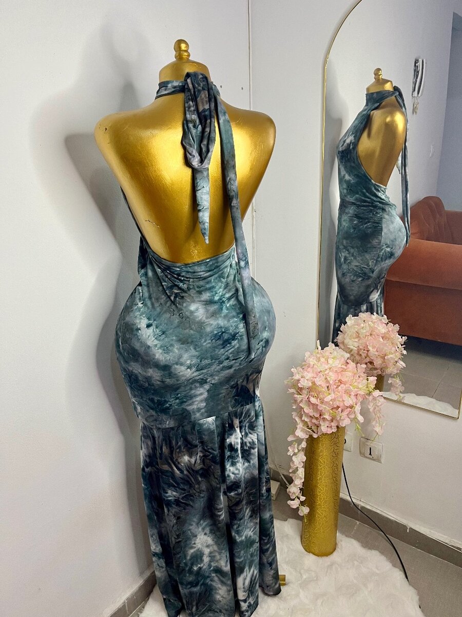 Long robe dos nu
