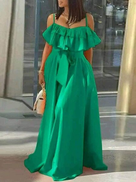 Women's summer maxi dress with straps