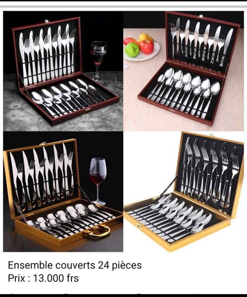 Ensemble Couverts Luxe 24 Pièces