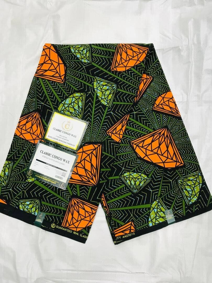 Tissu vert orange
