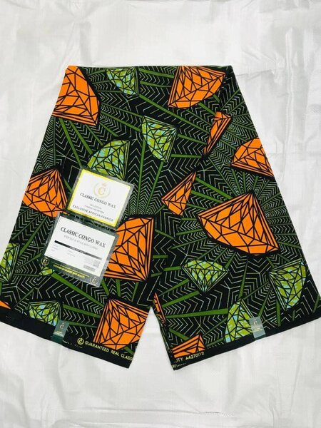 Tissu vert orange