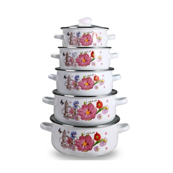 1*5 Enamel Serving Pots 
