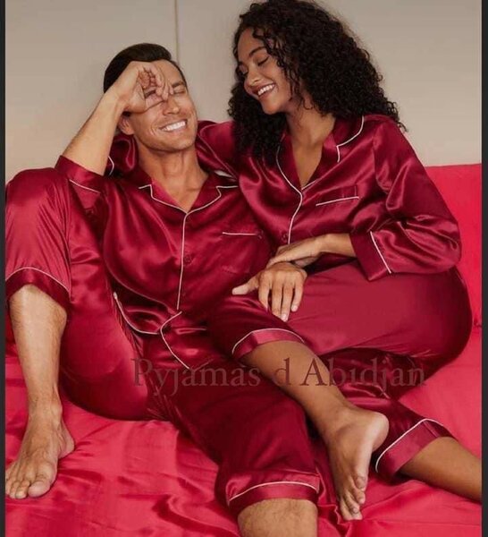 Pyjamas en soie mixte (homme et femme)