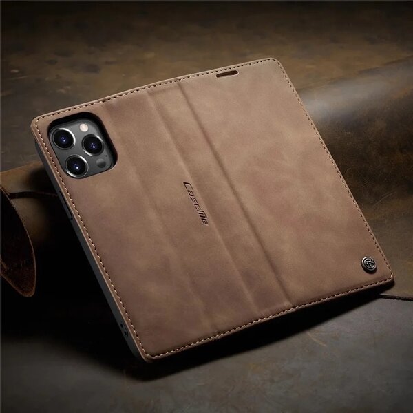 Matte Leather Flip Cover for iPhone 13 12 11 14 15 Pro Max M