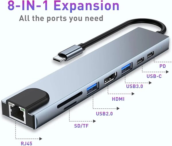 TYPE C 8 IN 1 ADAPTER