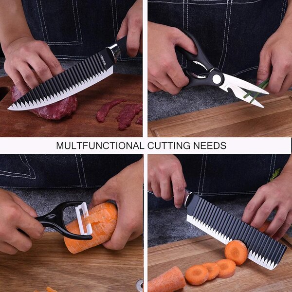 Lot de 6 couteaux de cuisine professionnelle
