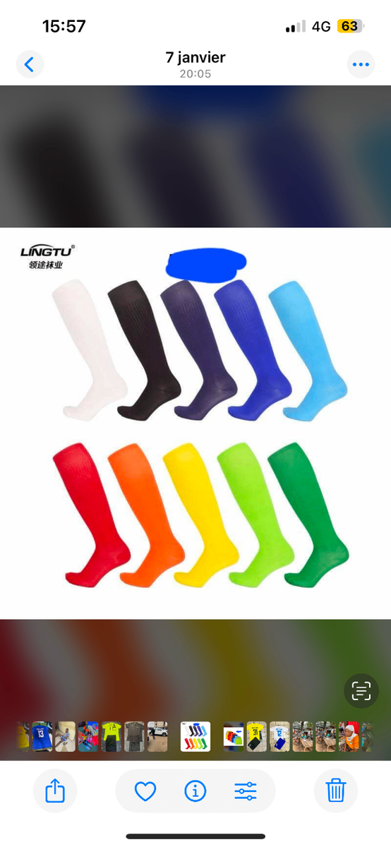 Chaussettes sport hautes multicolores
