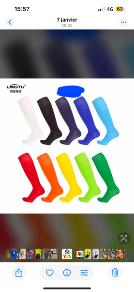 Chaussettes sport hautes multicolores