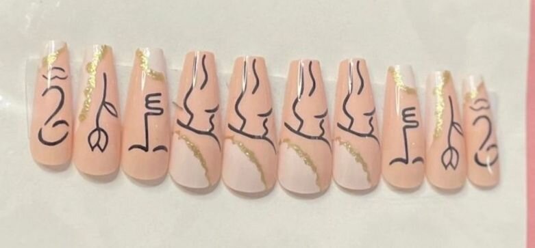 Ongles Pressés Roses YENA