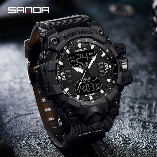 Sanda 6126 blk and blue