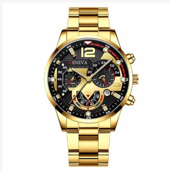 Men luminous quartz watch