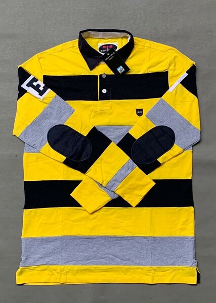 Polo rayé manches longues