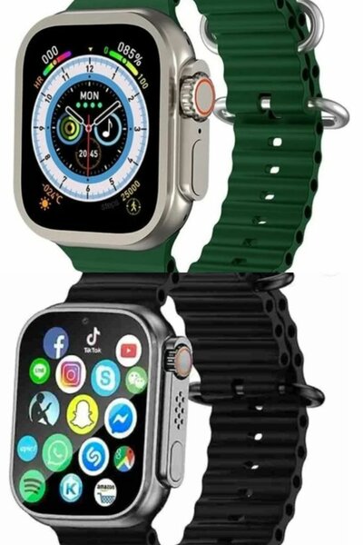 MONTRE CONNECTÉE ( NOIR & VERT