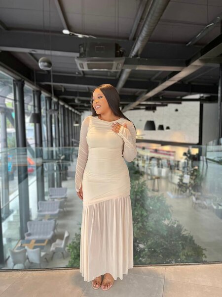 beige dress