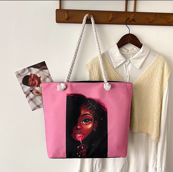 Sac cabas à motif artistique