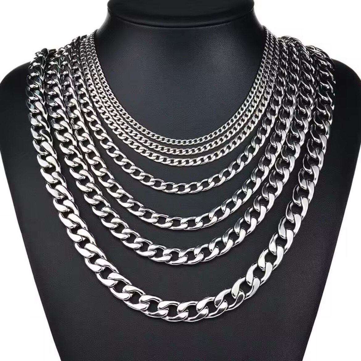 Collier chaîne en acier inoxydable
