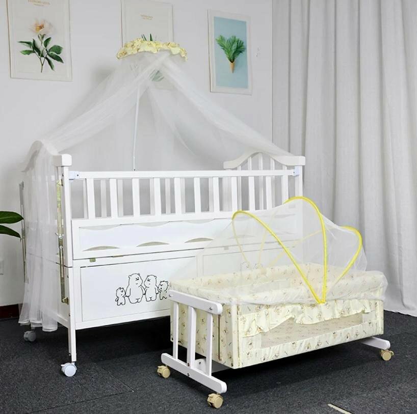 Lit Bébé Double En Bois à multiple fonctions
