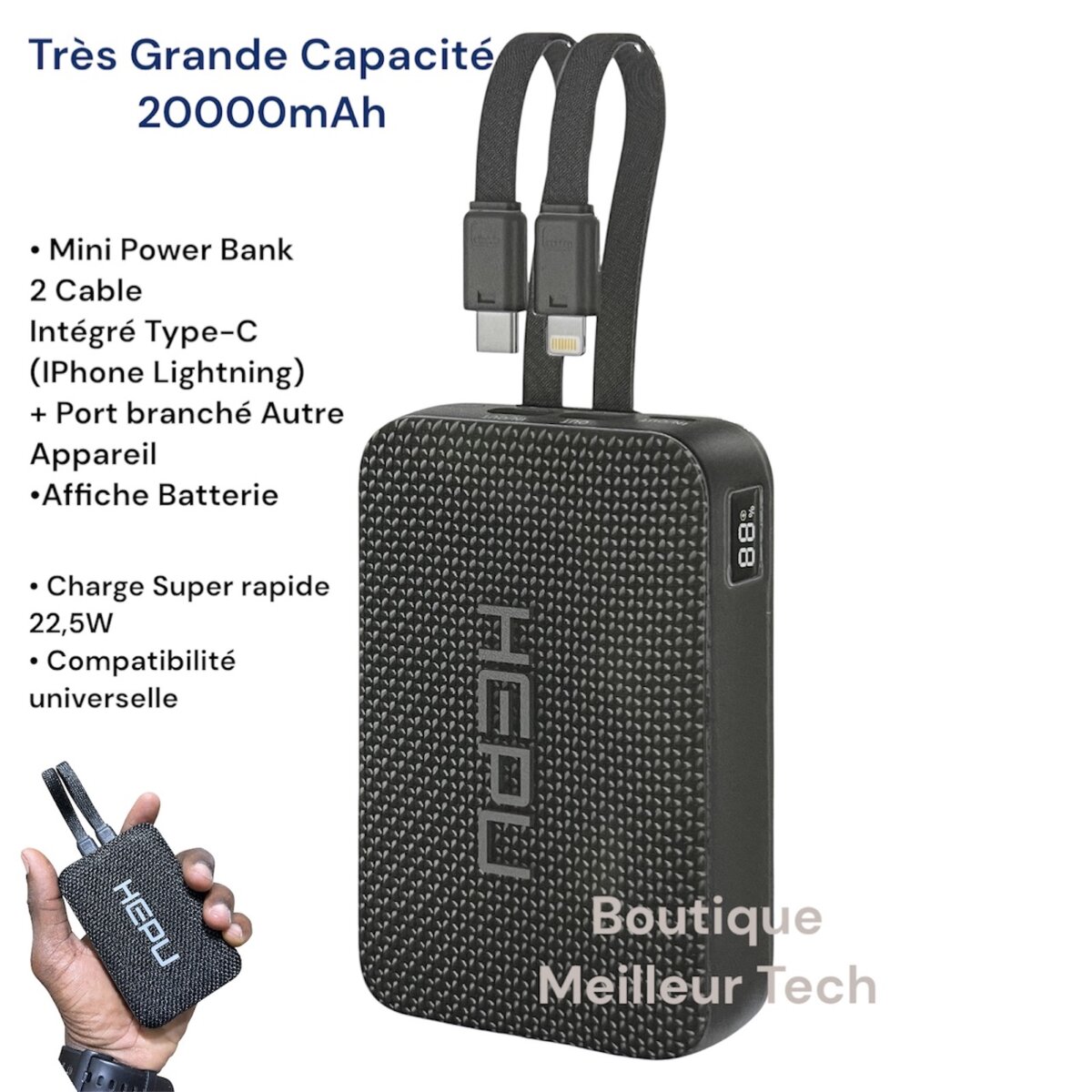 Mini Power Bank 20000mah 22W