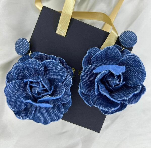Boucles d'oreilles pour femmes bleu rose
