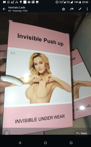 Strapless bra