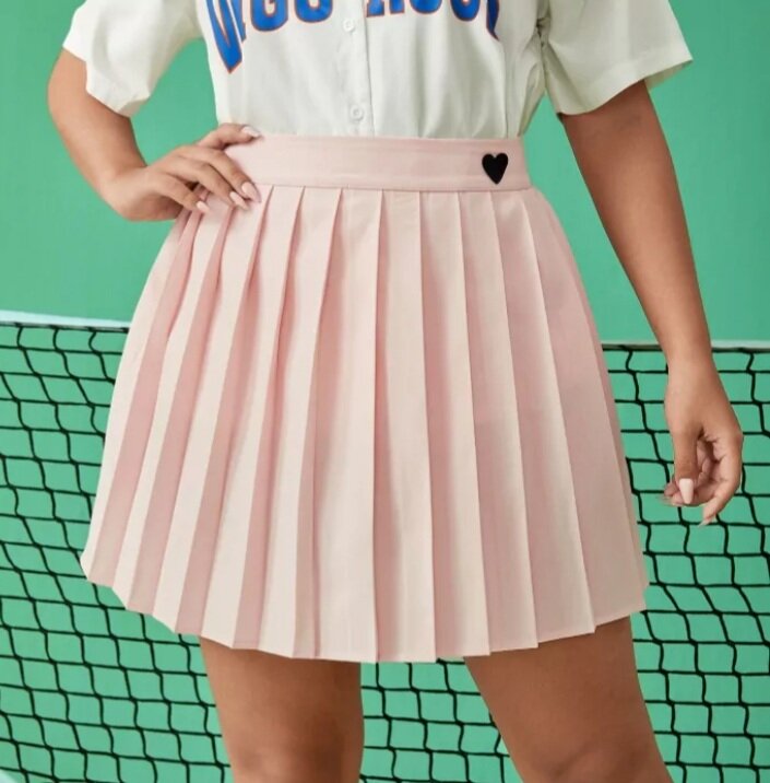 Jupe Plissée Rose Femme