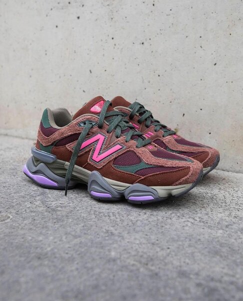 New Balance 9060s - Rich Oak Burgundy.