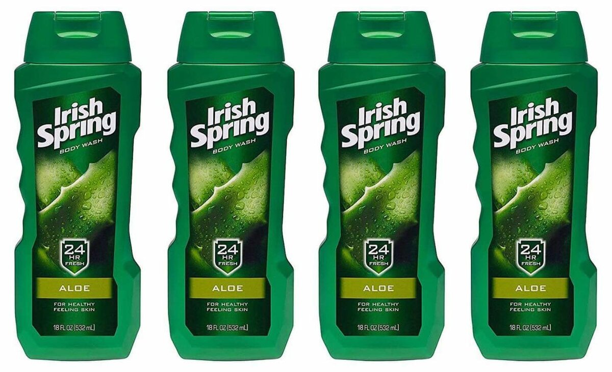 Irish spring shower gel, dove sure spray