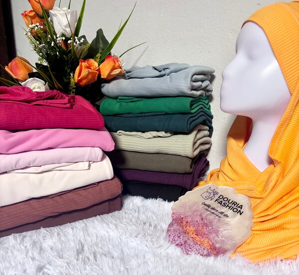 Voile et bonnet en jersey cort
