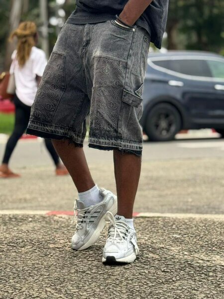 Shorts cargo denim streetwear