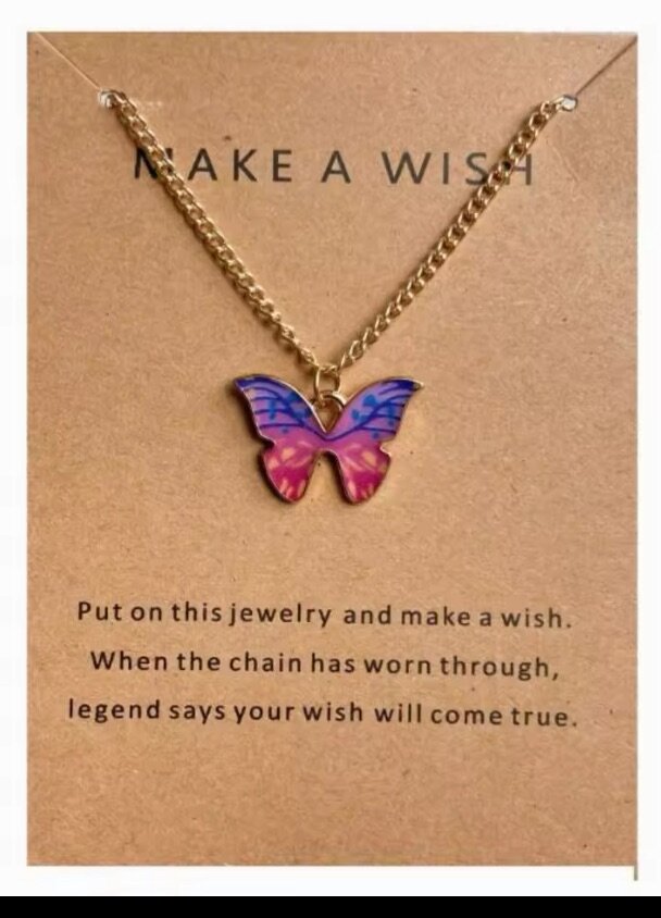 Wish butterfly necklace