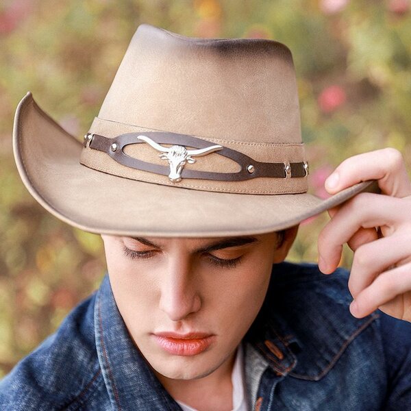 Leather cawboy cup