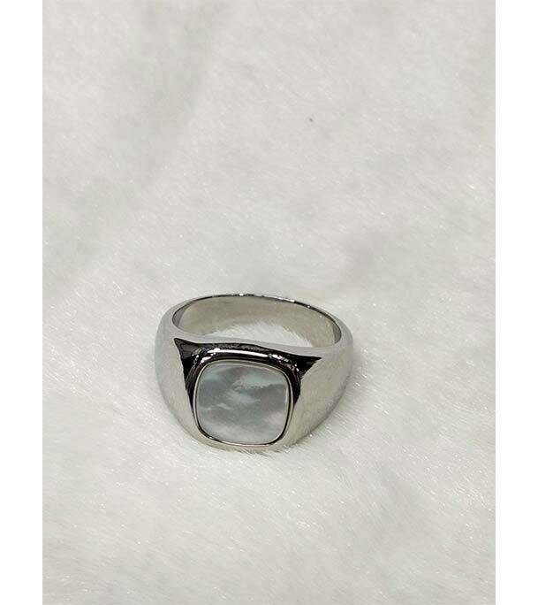 Bague en argent avec nacre