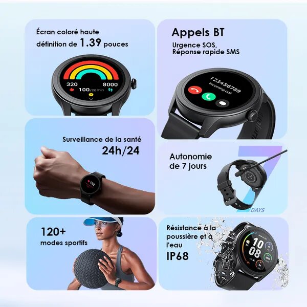 Oraimo Watch 2R (Osw-30) Montre Connectée Multifonctions App