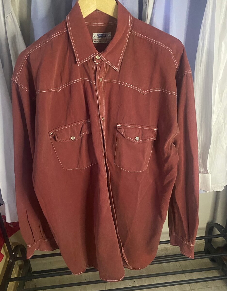 Chemise marron vintage homme