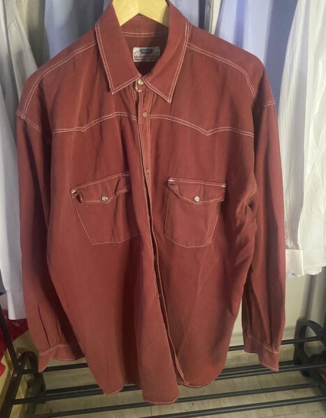 Chemise marron vintage homme