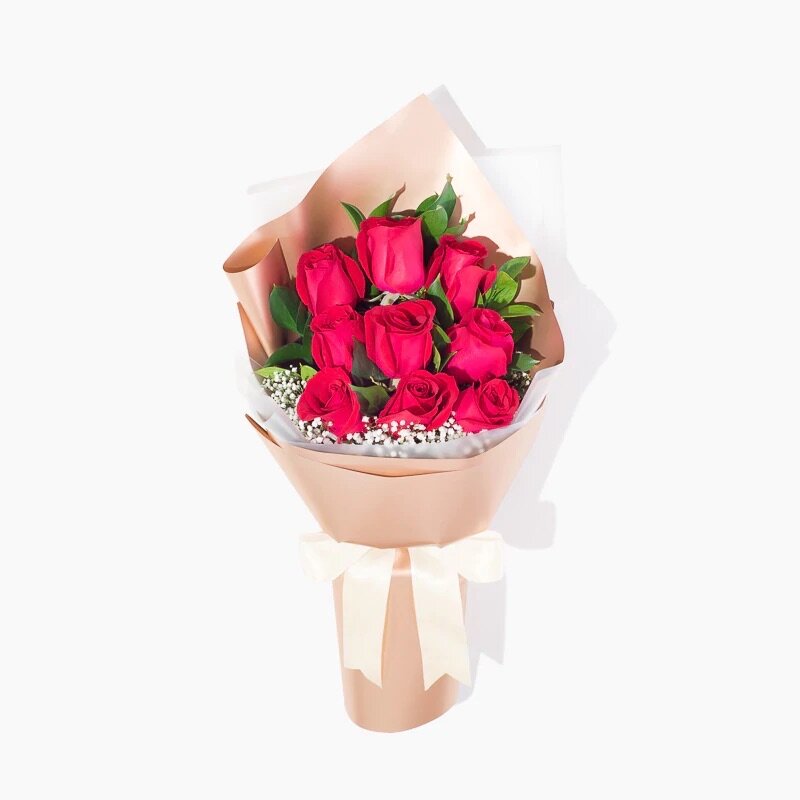 Pink roses bouquet