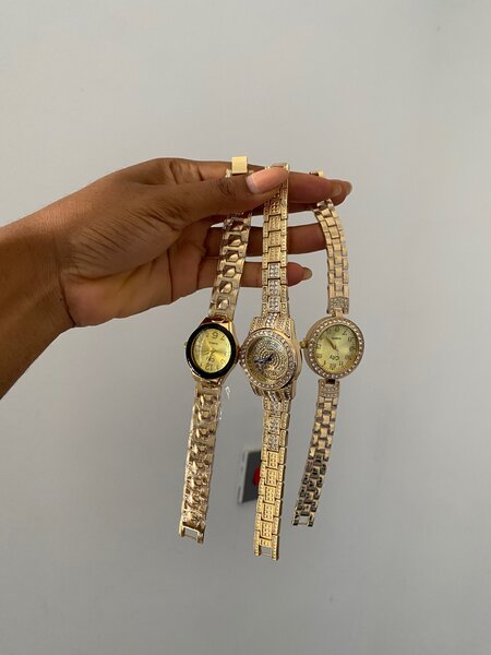 Gold wrist watch