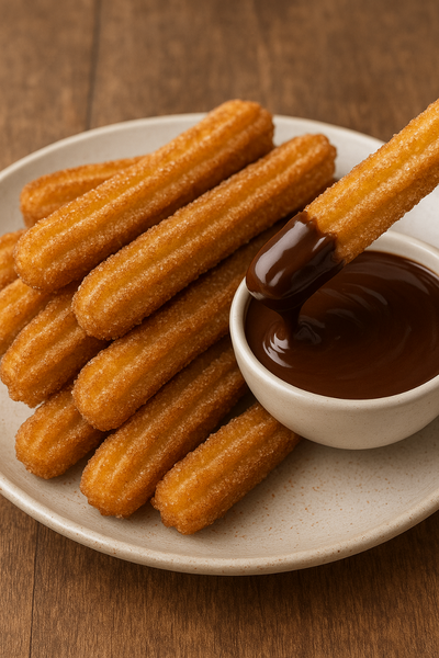 Churros croustillants au chocolat