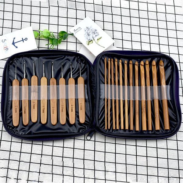 20pcs bamboo crochet set