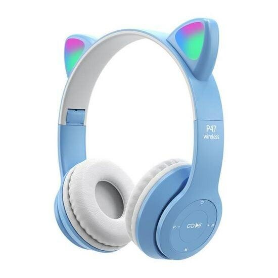 Casque lumineux bleu