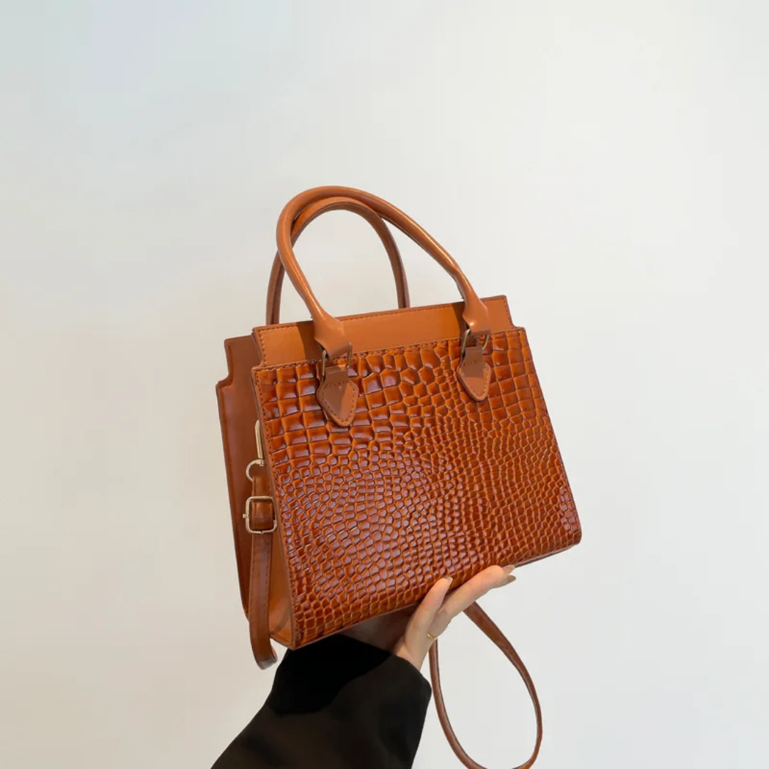 Sac à main élégant croco