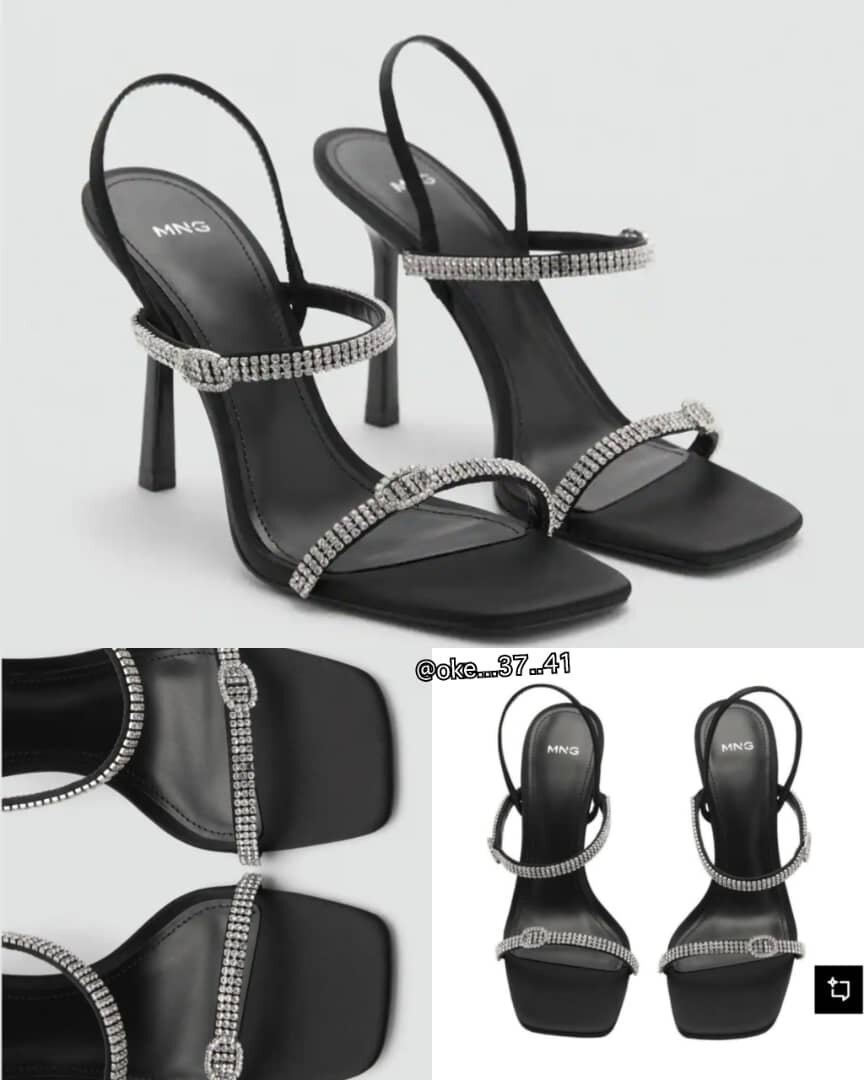Sandales à talons avec strass