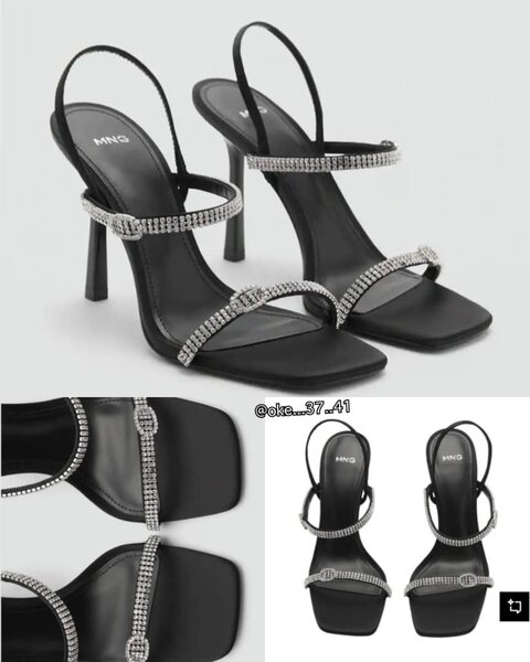 Sandales à talons avec strass